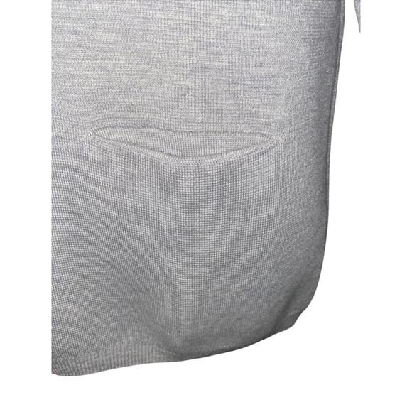 J.Crew Gray Stretch 100% Merino Wool Tunic Sweater Size Small Soft Pockets - Picture 2 of 6